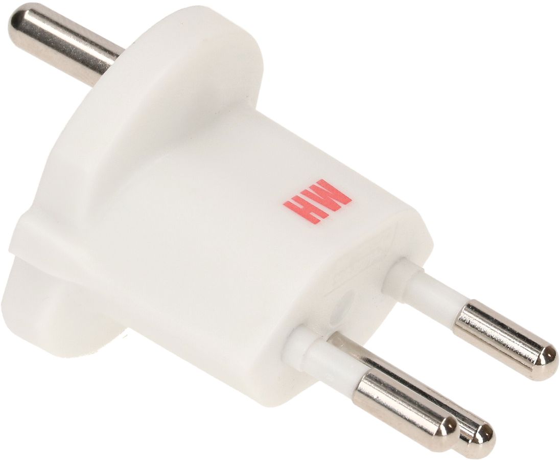 adaptateur fixe type 12 / Schuko CEE 7/7 blanc