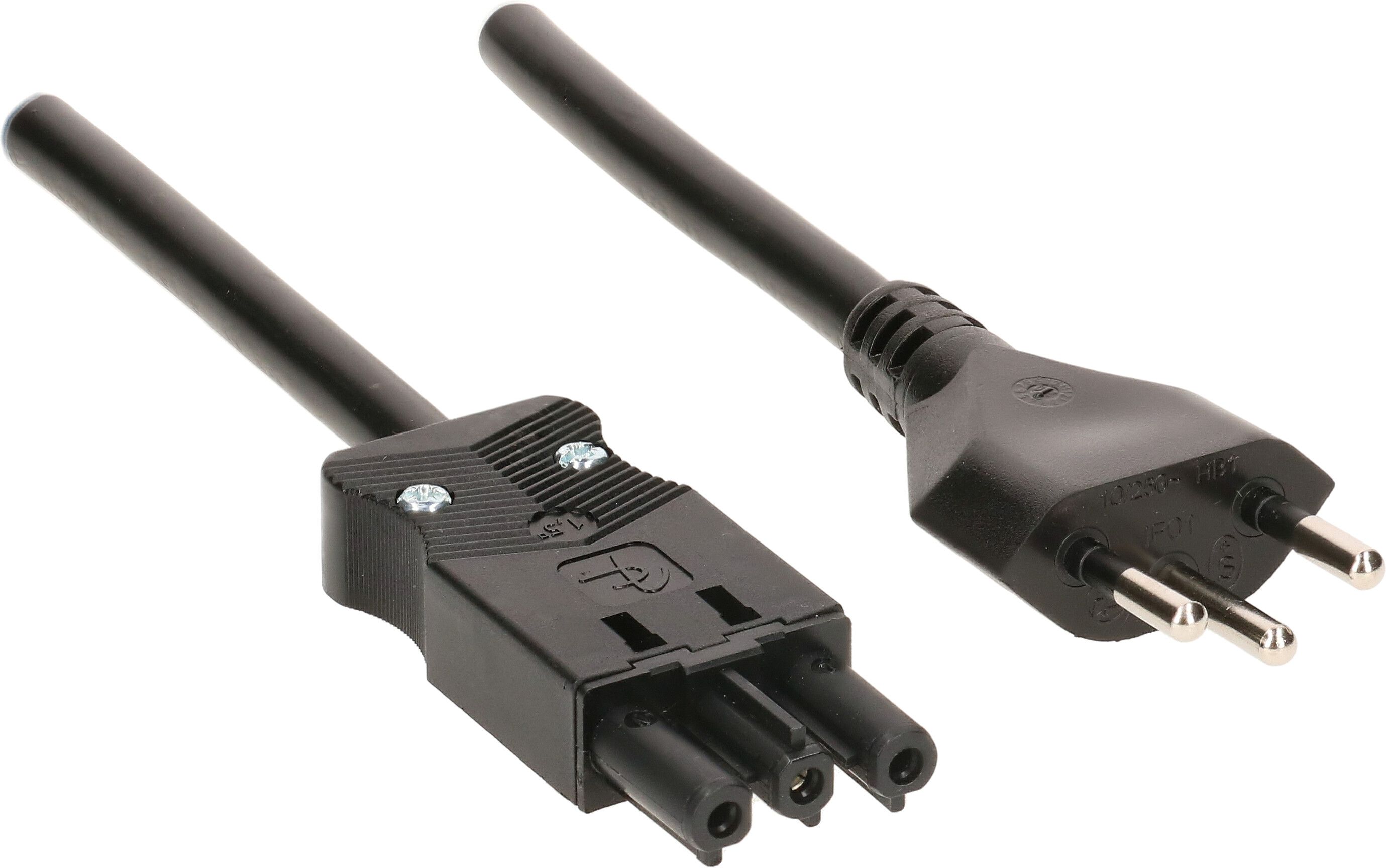 câble de raccordement TD H05VV-F3G1.0 1m noir type 12 / AC 166