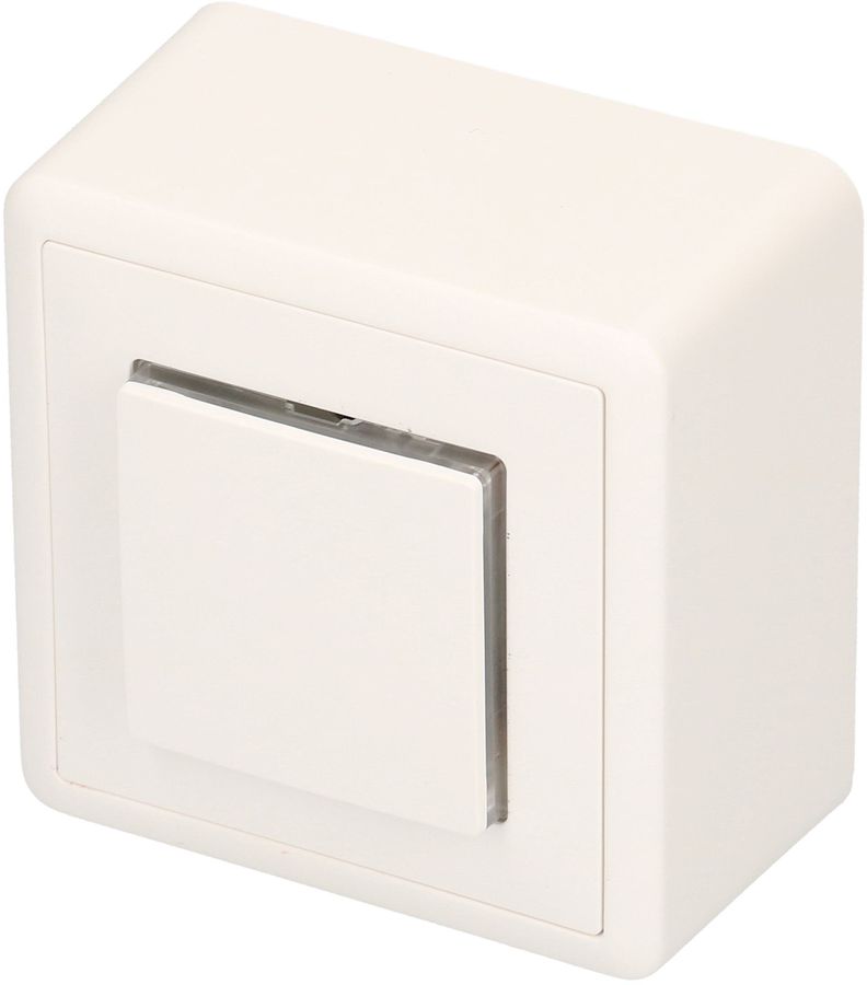 Drucktaster A/R beleuchtet AP EdizioDue weiss