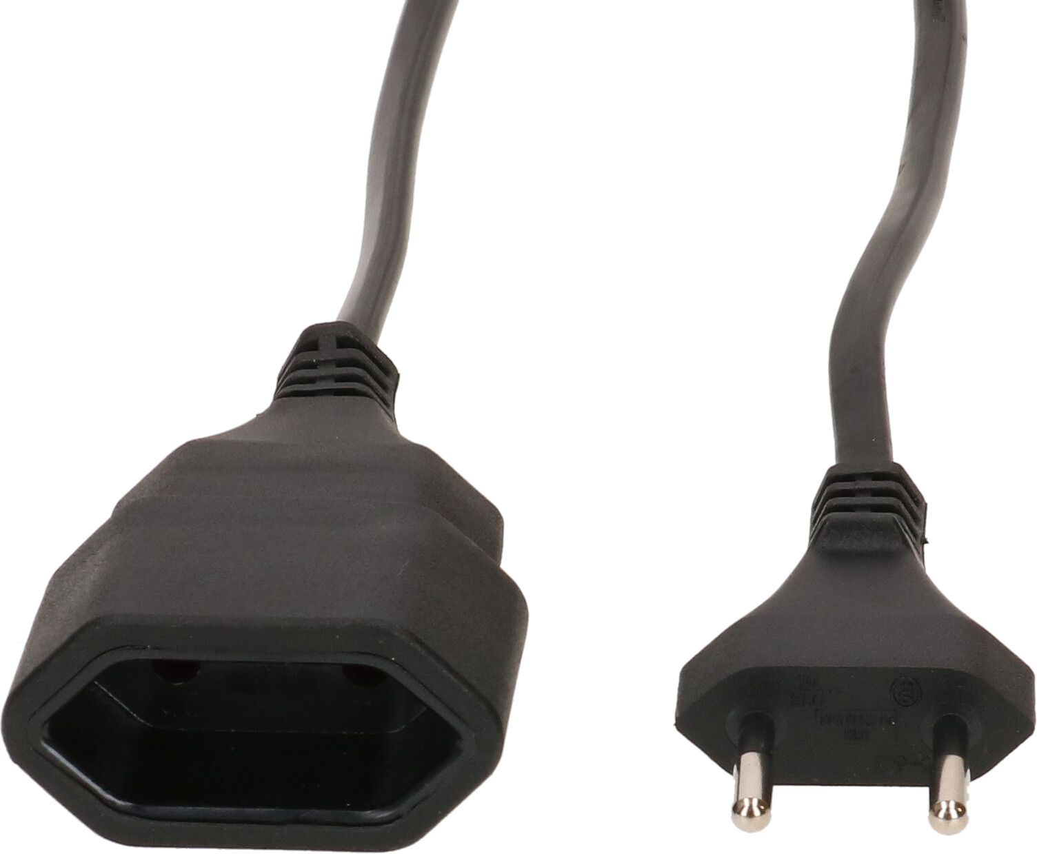 TDF-Verlängerung H05VVH2-F2X1.0 5m schwarz BS Typ 11 / Typ 11