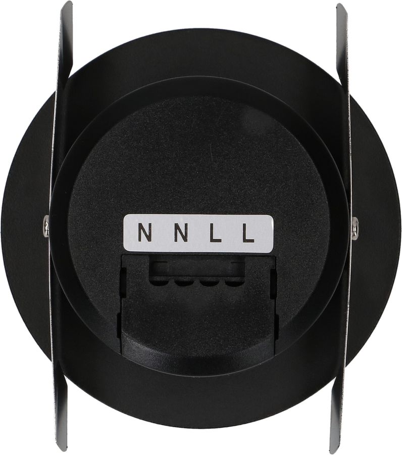 LED-Einbauspot WOODY Ø68 schwarz matt 3000K 660lm 60°