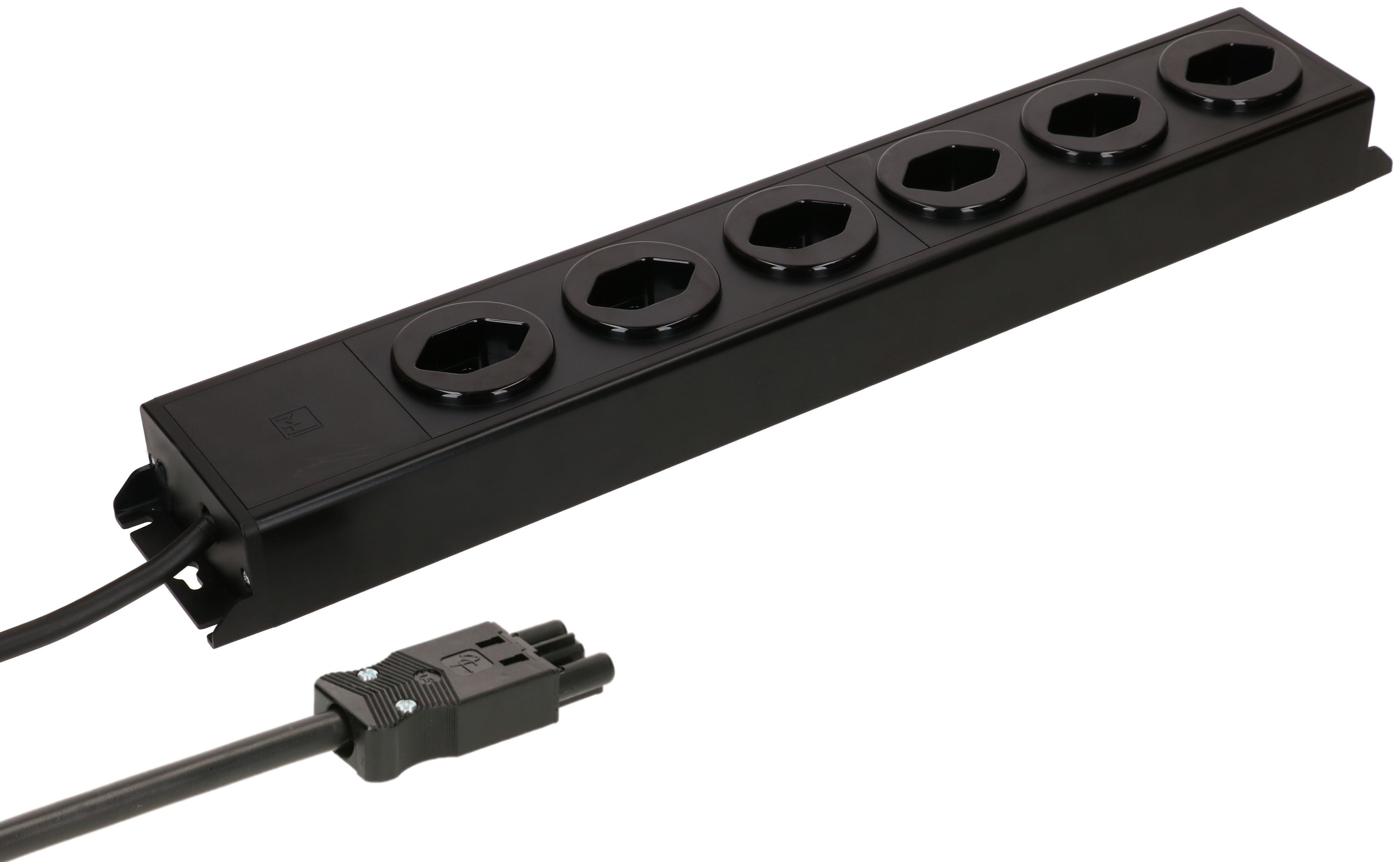 Steckdosenleiste Power Line 6x Typ 13 schwarz/schwarz 3.0m AC 166