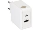 adattatore di ricarica rapida USB 1x USB-C PD 1x USB-A 45W bianco