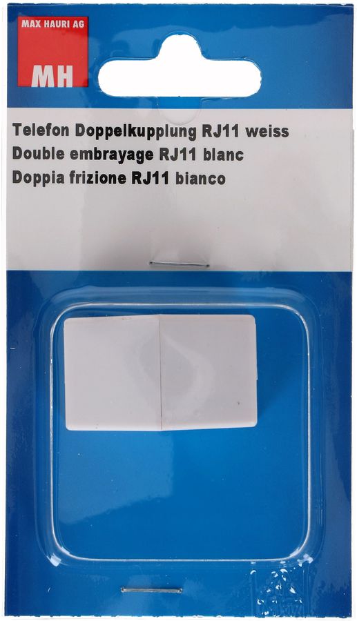 Presa doppio per telefono RJ11 bianco