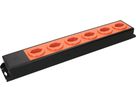 Steckdosenleiste Power Line 6x Typ 23 schwarz/orange