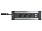 INTRO2.0 Steckdoseneinheit eloxiert 3x Typ 13 1x USB-A/C