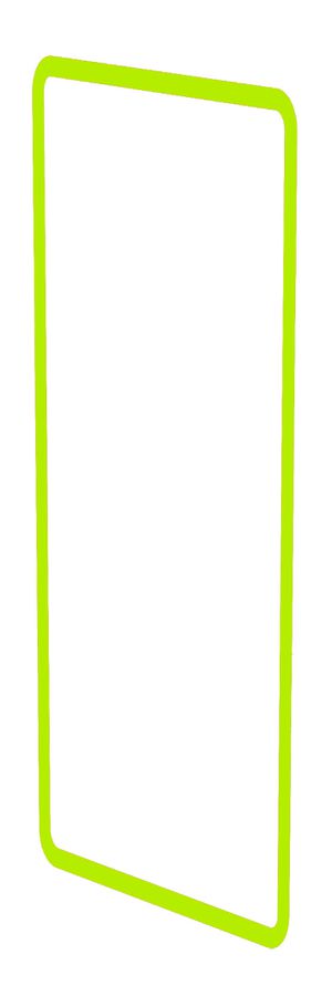 profil décoratif ta.3x1 priamos jaune/vert fluorescent