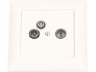 Radio/TV/Daten Durchgangs-/Enddose 15dB UP EdizioDue weiss