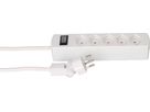 multiprise Safety Line 5x type 13 BS blanc interrupteur 2m cli.