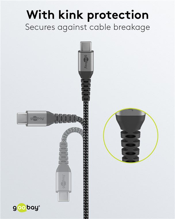 USB-A auf USB-C Kabel Textil extra robust 1m