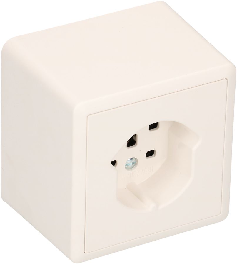 Steckdose 1x Typ 25 Gr.1x1 AP EdizioDue weiss