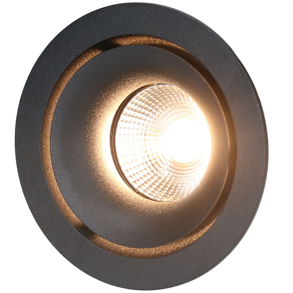 LED-Einbauspot MOON schwarz 3000K 650lm 36°