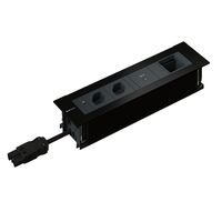 INTRO2.0 bloc multiprise noir 2x type 13 1x USB-C 60W 1x vide