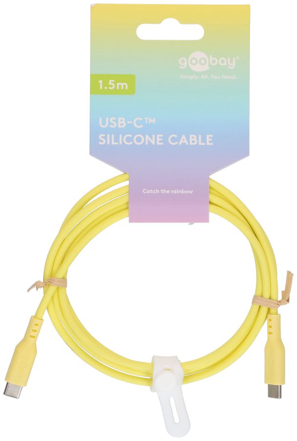 cavo di ricarica USB-C silicone 1.5m giallo