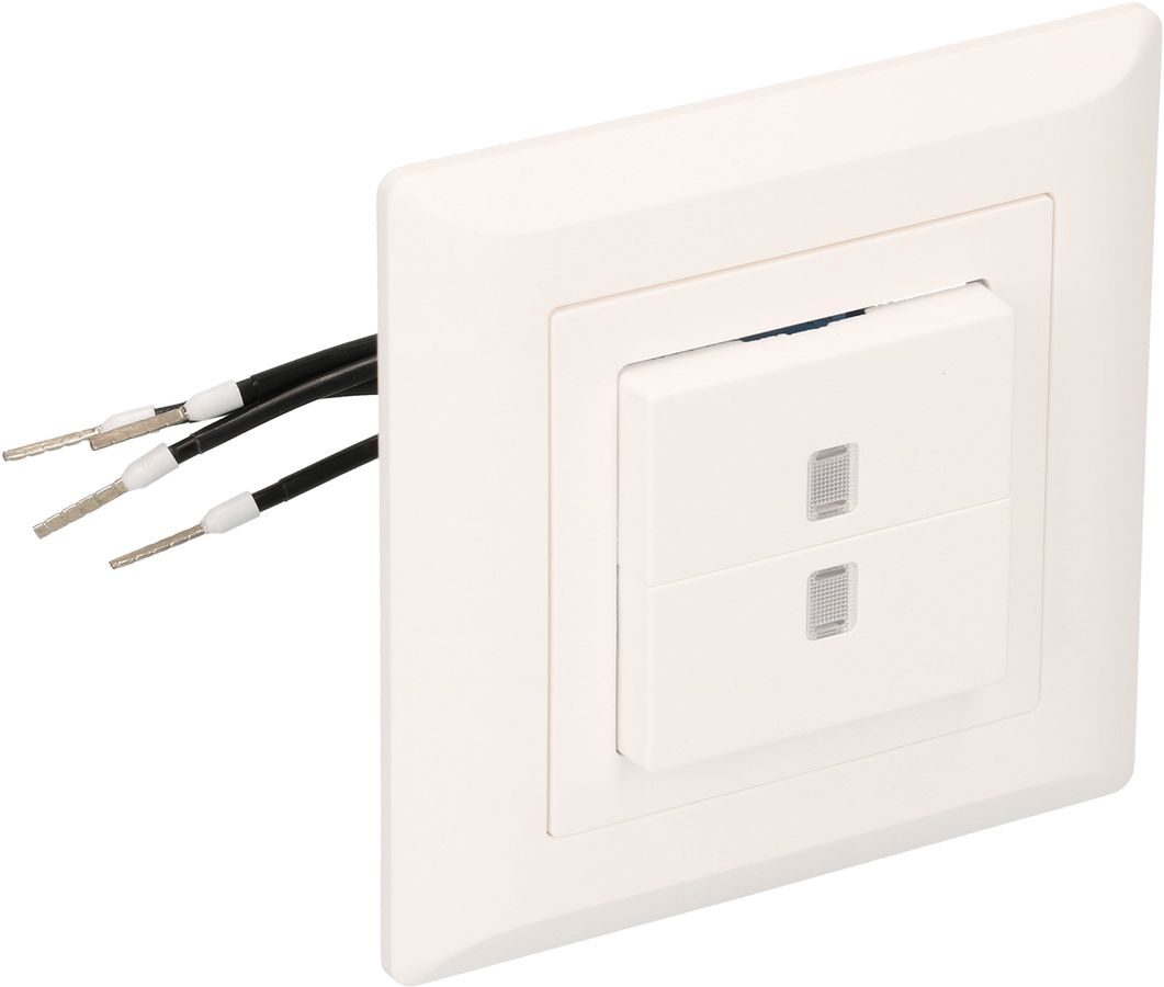 interruttore doppio schema3+3 illuminato giallo INC Kallysto bi