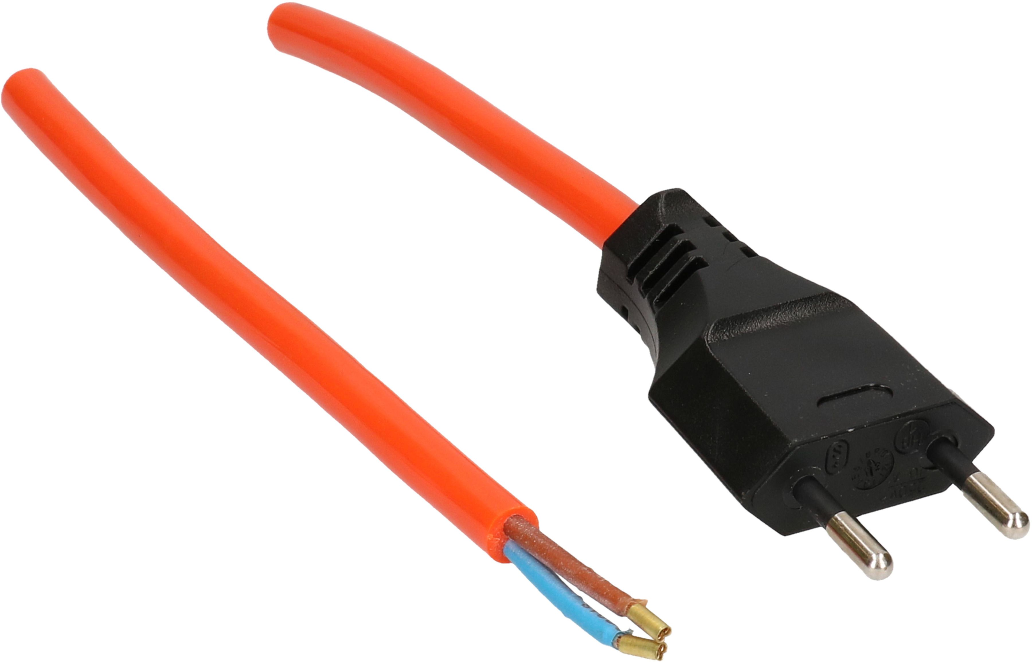 Netzkabel EPR/PUR2x1,5mm2 orange L=3,0m