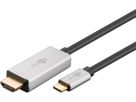 USB-C auf HDMI Adapterkabel, 3m, schwarz/silber
