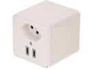 presa aggiuntiva 1x tipo USB C+C 13 compatta bianco