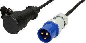 Swiss Industrial Extension Cord 16A black