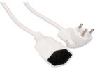 Rallonge TD H05VV-F3G1.0 5m blanc clip-clap BS type 12 / type 13