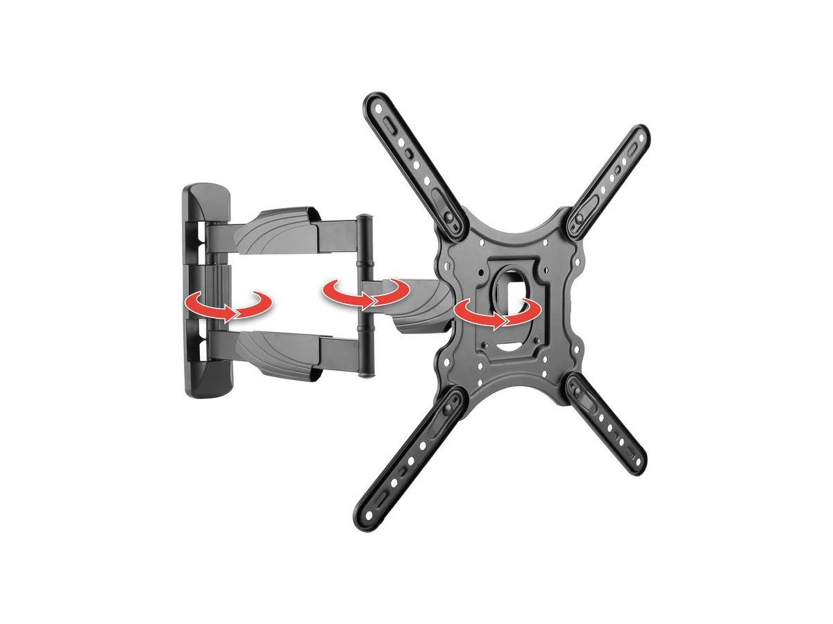 TV Wandhalter "MOTION 4" schwarz bis 35kg mit 3 Gelenken