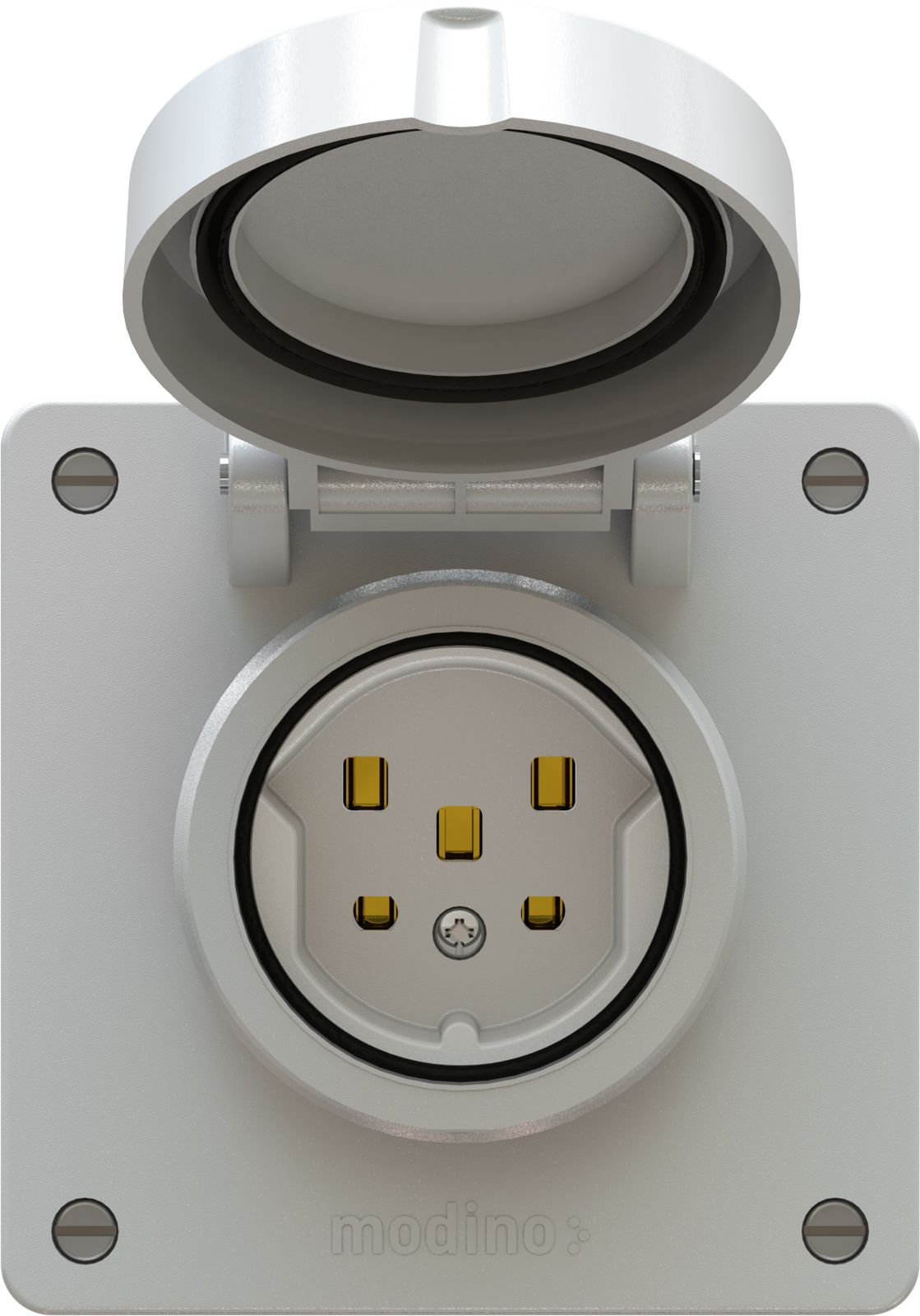 Steckdose 1x Typ 25 UP exo IP55 lichtgrau