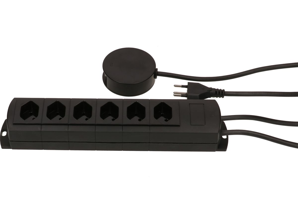 Steckdosenleiste Prime Line 6x Typ 13 sw externer Schalter Magnet