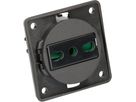 Steckdose 1x Typ L Apparat mit Frontplatte Berker Integro anth.
