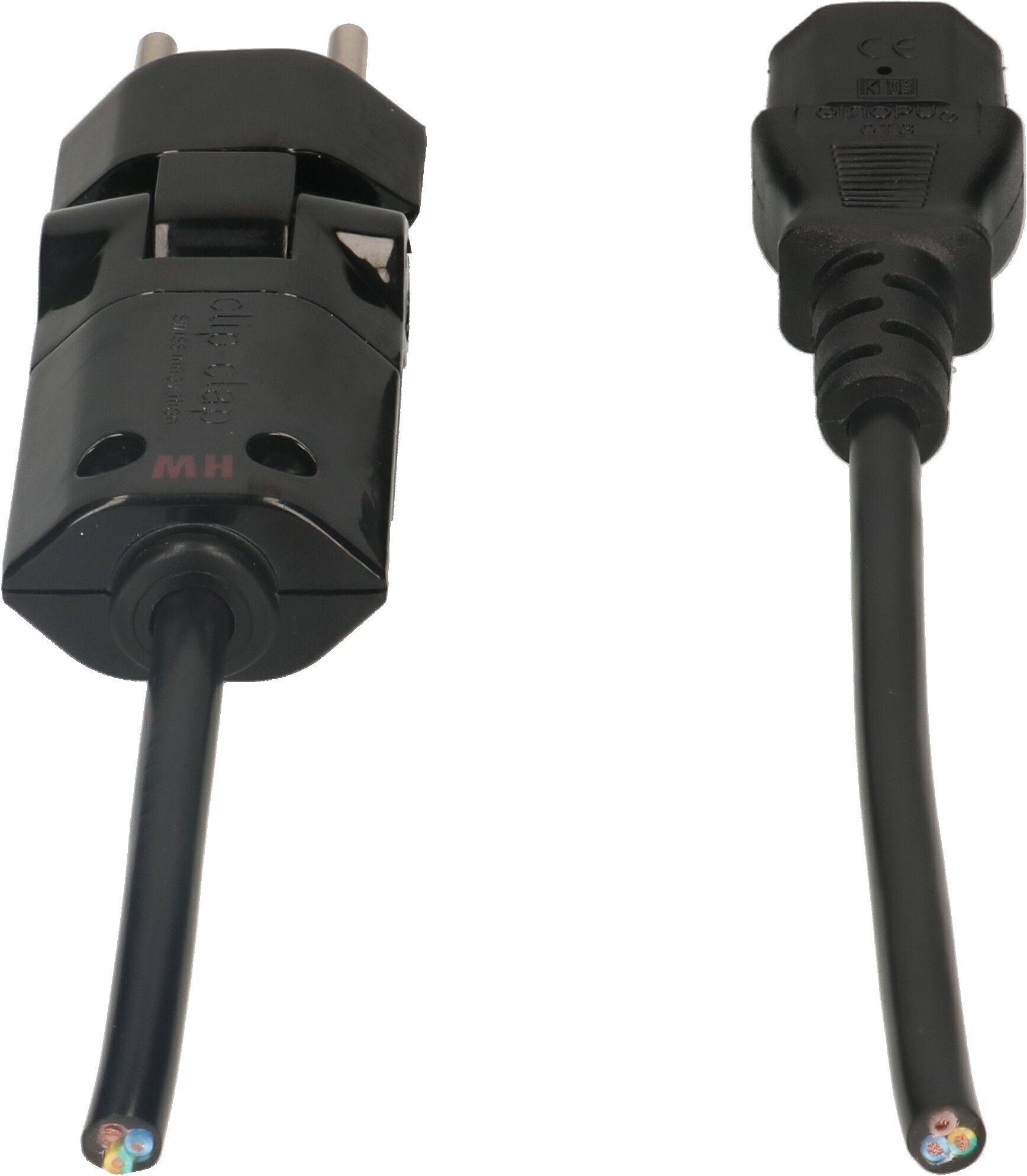 Cable cordset H05VV-F3G0.75mm2 black
