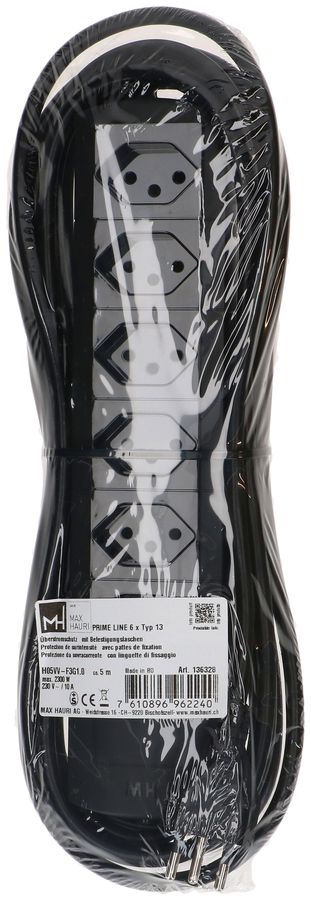 Steckdosenleiste Prime Line 6x Typ 13 schwarz 5m