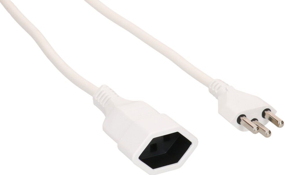 TD-Verlängerung H05VV-F3G1.5 2m weiss Typ 23 / Typ 23