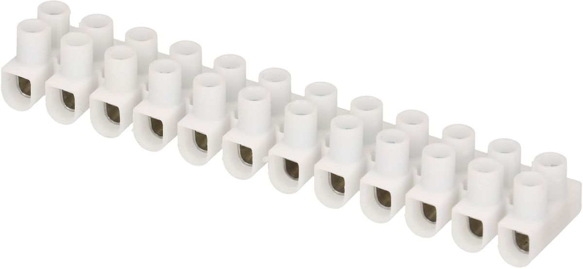 barrete de bornes 1-4mm2 12 pôles blanc 2 pcs.