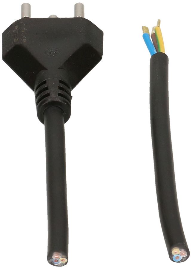TD câble secteur H05VV-F3G1.0 2m noir type 12