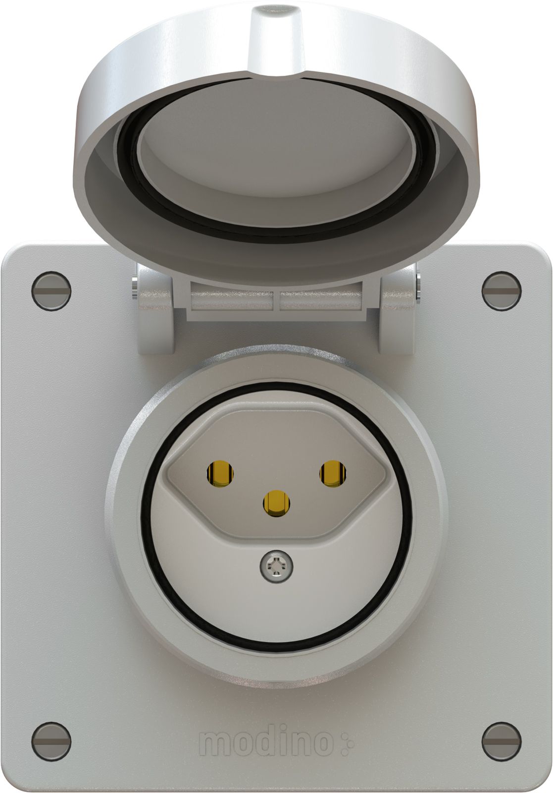 Steckdose 1x Typ 13 UP exo IP55 lichtgrau