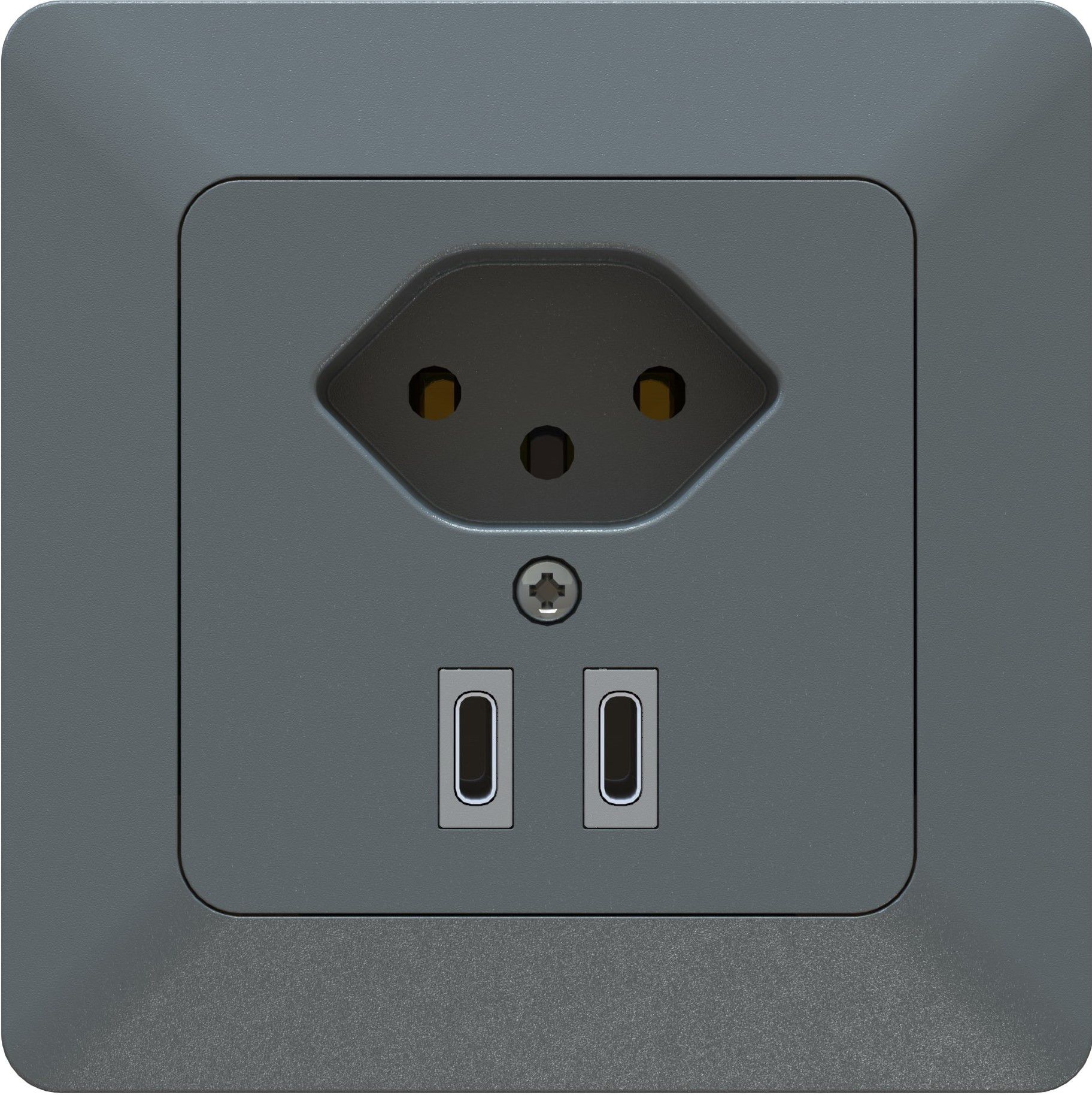 piccola combinazione tipo 13 / USB-C+C 20W INC priamos antracite