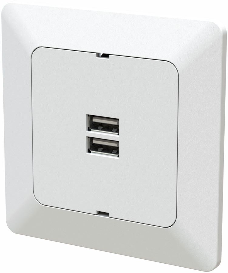 Flush-type USB charging socket 3.4A/5VDC
