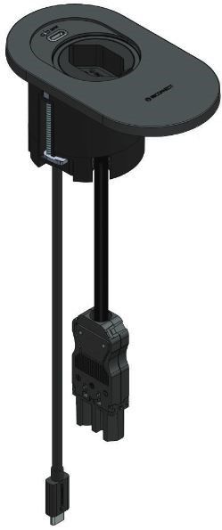 ORBIT Steckdoseneinheit schwarz 1x Typ 13 1x USB-C 36W