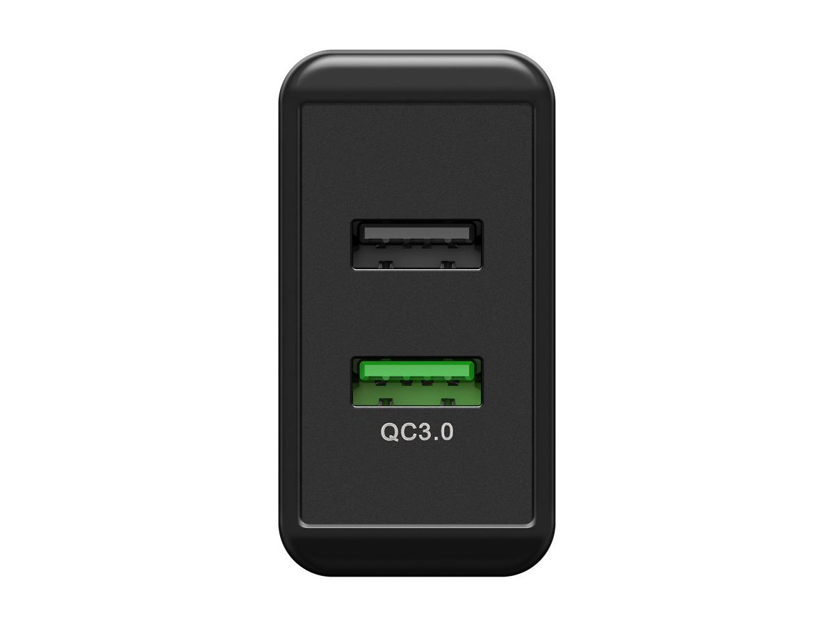Dual-USB Schnellladegerät QC3.0 (28W) schwarz - MAX HAURI AG