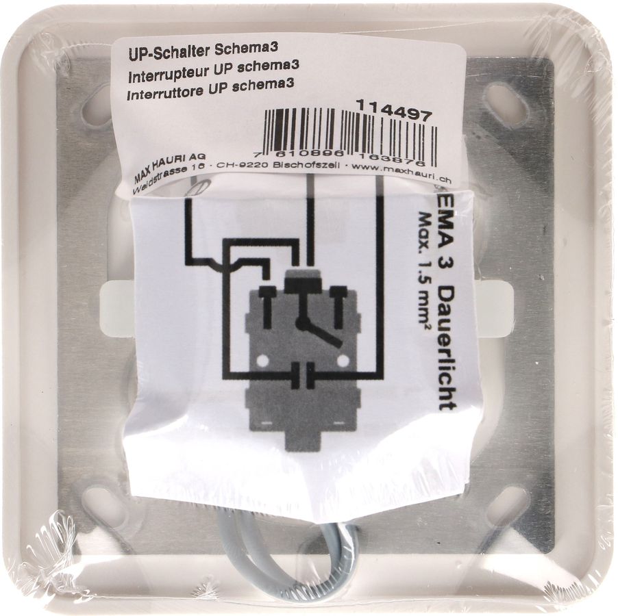 interrupteur à pous. schéma 3 illu. ta.1x1 ENC Mica Standard bc