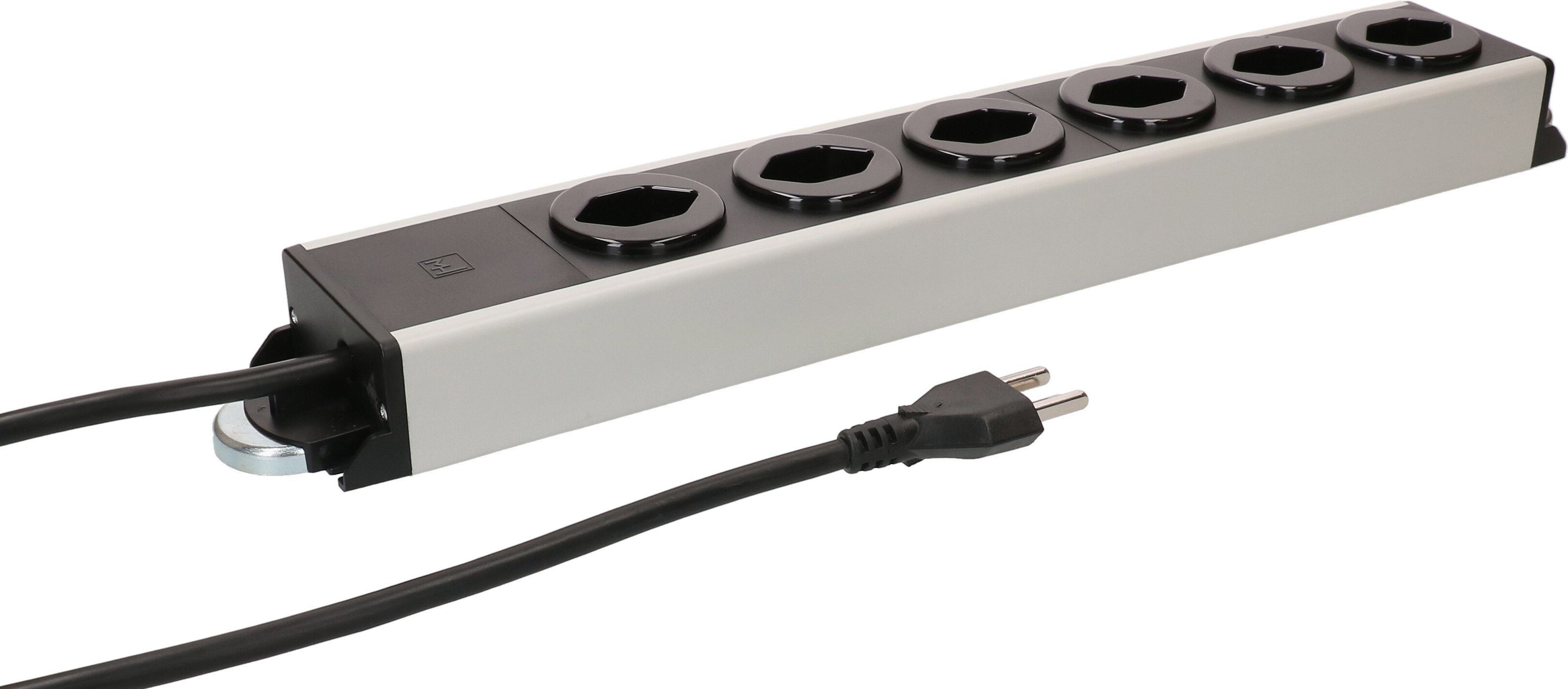 Steckdosenleiste Power Line 6x Typ 23 grau/schwarz 1.5m Magnet