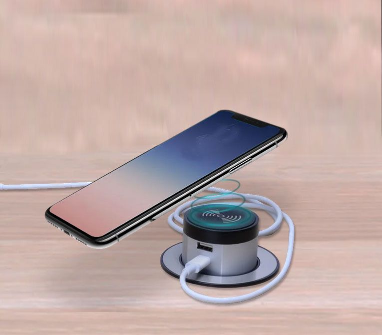 POP-UP Charger Qi-Wireless / Fast Charger A+C