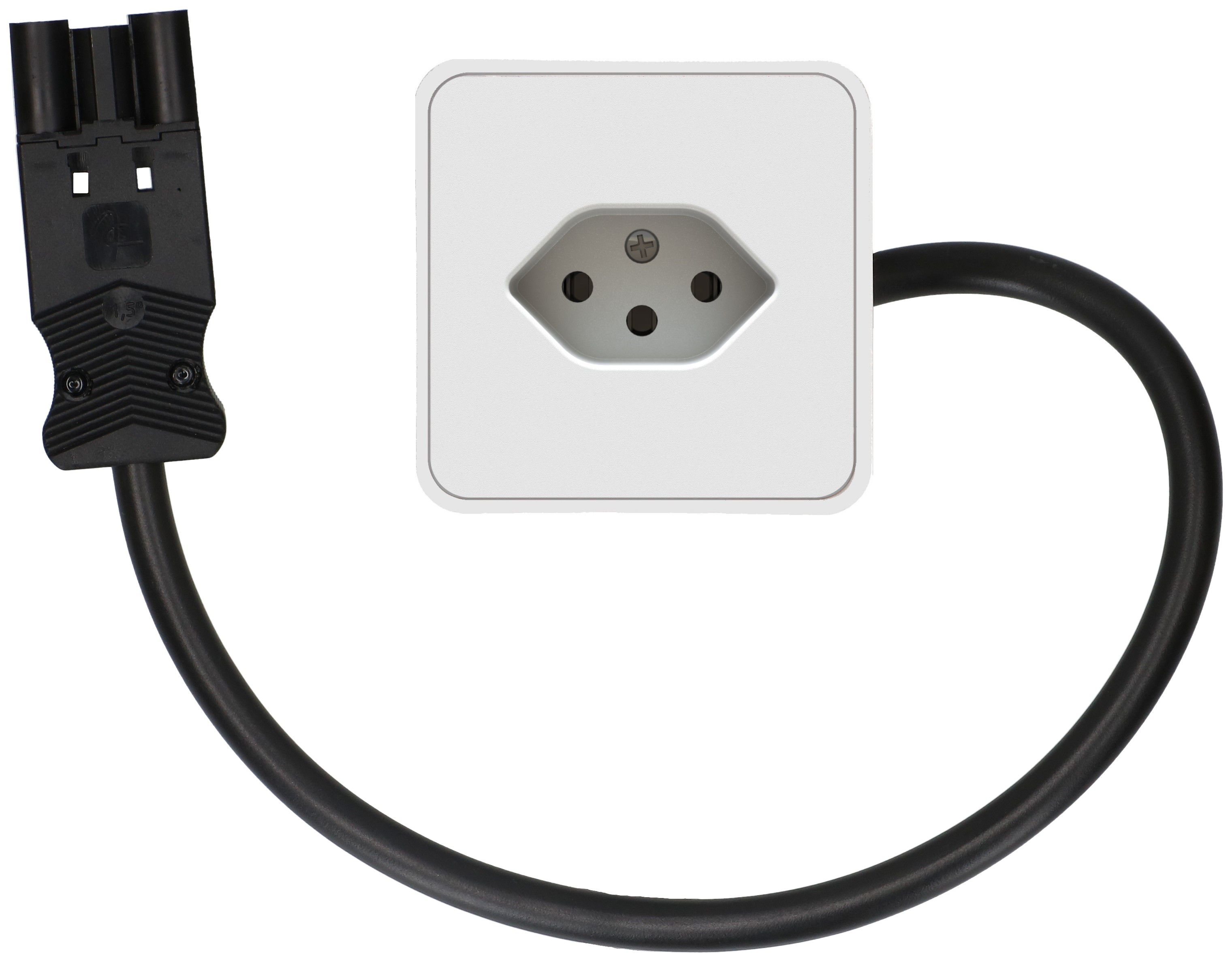 presa aggiuntiva per mobili 1x tipo 13 bianco 0.5m AC166