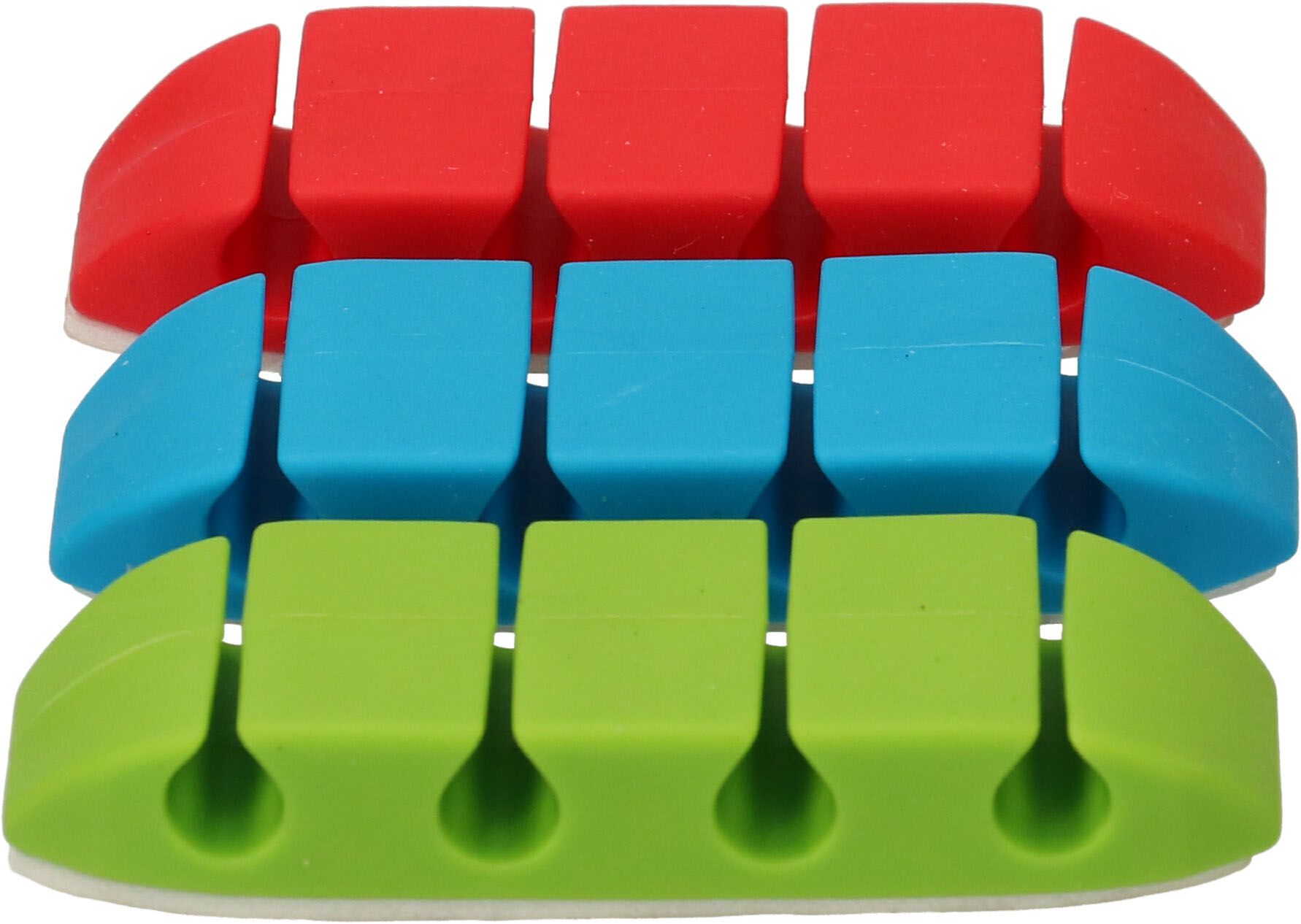 Kabelhalter-Set assortiert 1x grün 1x rot 1x blau