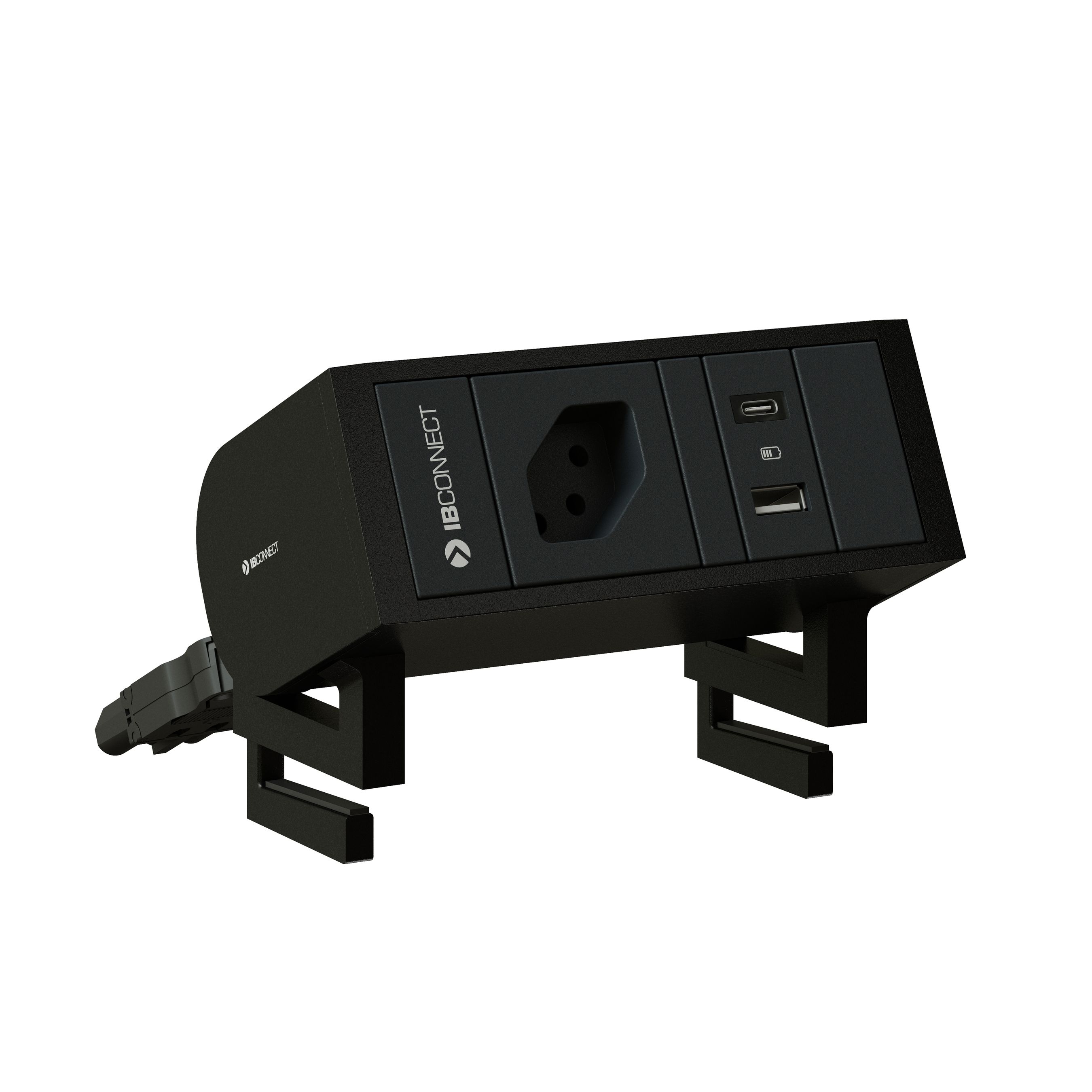 SUPRA bloc multiprise noir 1x type 13 1x USB-A/C