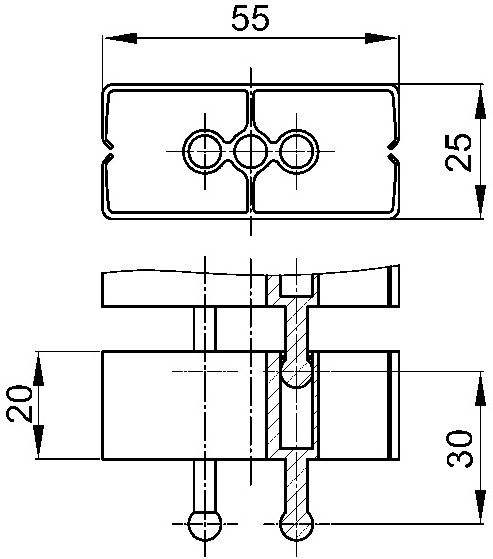 serpentine de câble Cube 1.00m argent RAL9006