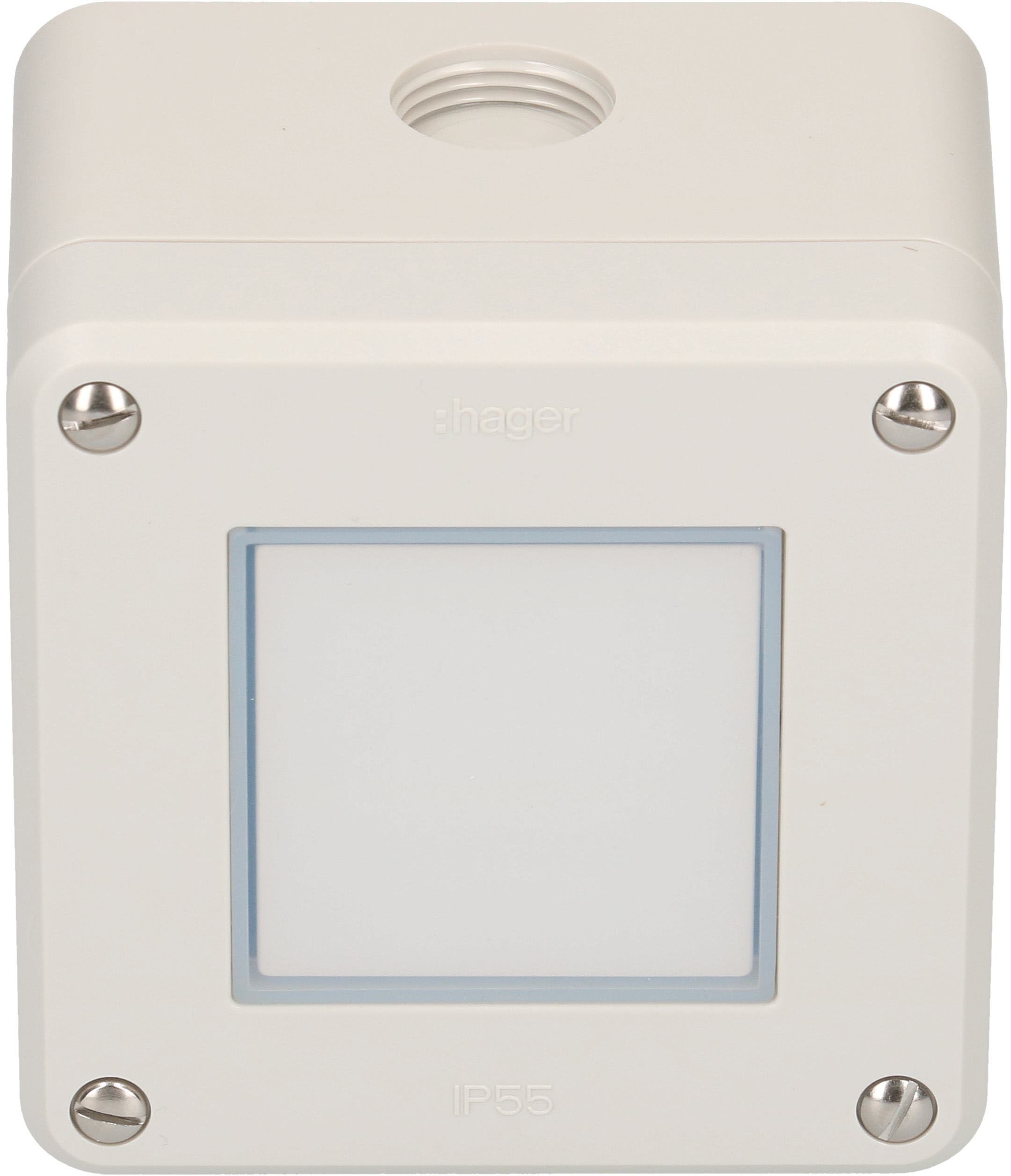 Druckschalter Schema 3 Gr.1x1 AP Robusto IP55 grau