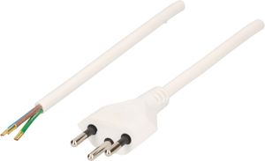 Cable cordset H05VV-F3G1.0mm2 white
