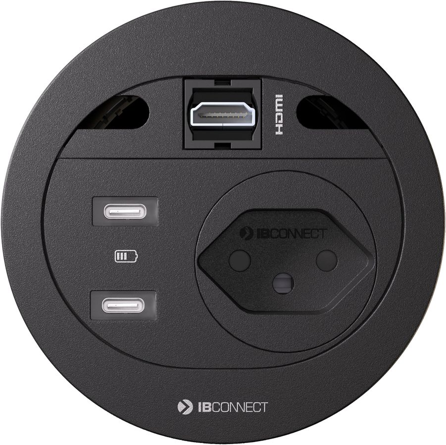 DIVUS presa multipla nero 1x tipo 13 2x USB-C 1x HDMI