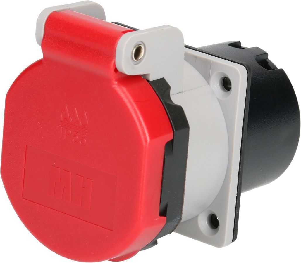 presa d'installazione 1x tipo 25 3L+N+PE Max Hauri IP55 grigio/ro