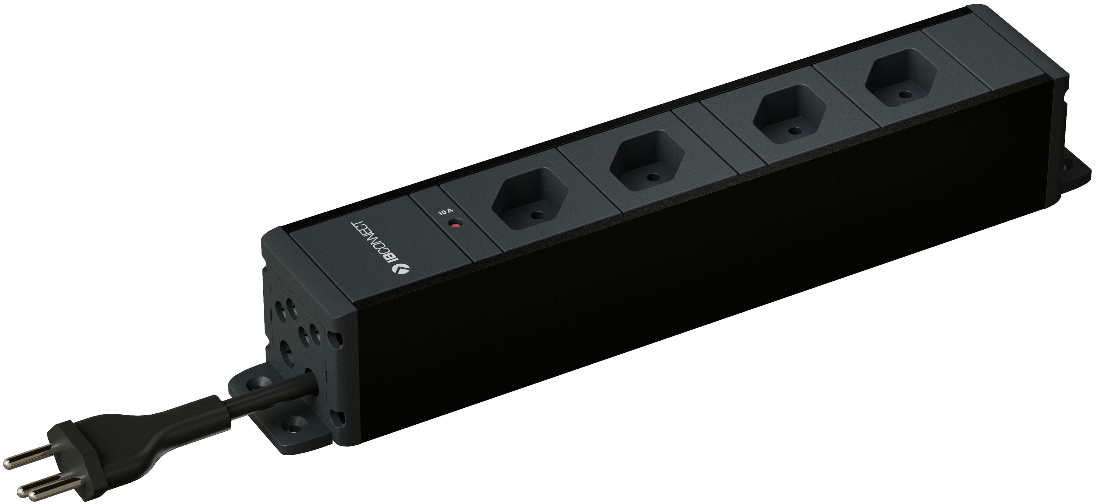 CUBO Steckdoseneinheit schwarz 4x Typ 13